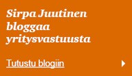 Sirpa Juutisen yritysvastuublogi
